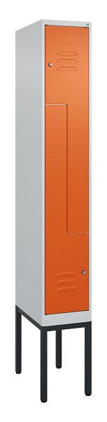 C+P Z-Spind Classic PLUS, Gestell, 2 Abteile, 2120x300x500mm, 7035/2004, Zylinderschlösser, 0800337-102 S10031