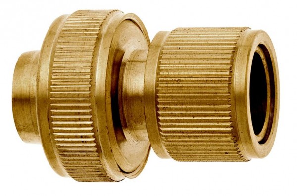 GEKA Messingschlauchstück "Wasserstop", 3/4" - 19mm leicht, VE: 10 Stück, 86.0743.9