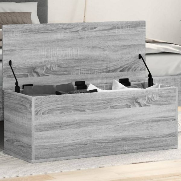 vidaXL Truhe Grau Sonoma 90x35x35 cm Holzwerkstoff, 840686