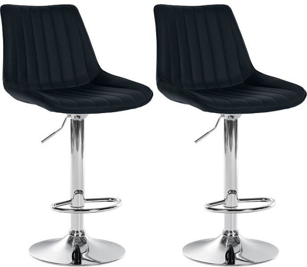 CLP Barhocker Toni Kunstleder chrom, schwarz, VE: 2 Stück, 324194