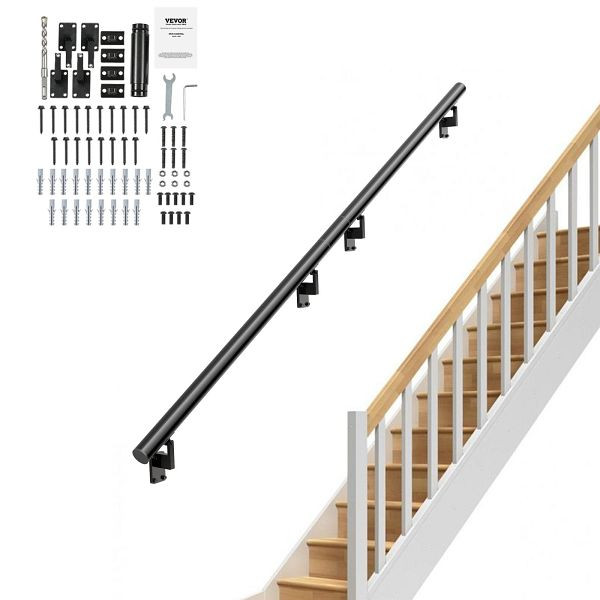 VEVOR Handlauf Aluminiumlegierung Pflegeleicht Treppengeländer 2133,6mm, SNLZYXL7FT5CM62YLV0