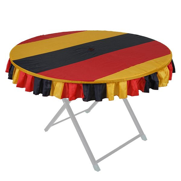 Mendler Tischdecke HWC-D18, Biergartentisch-Husse Tischhusse, Deutschland WM EM Ø115cm, 59222