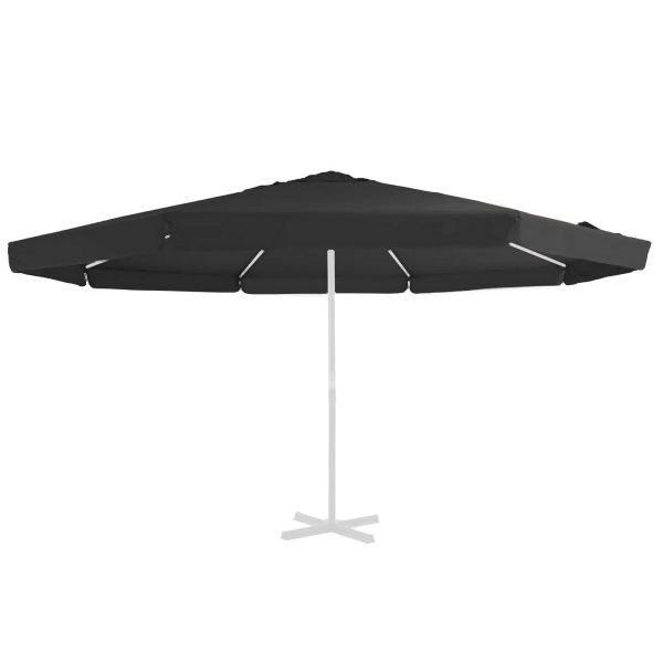 vidaXL Ersatzbezug für Sonnenschirm Schwarz 500 cm, 312544