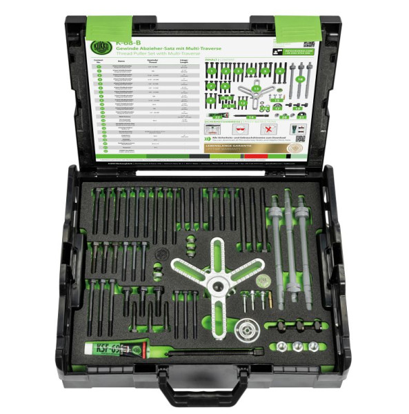 KUKKO Multi-Seitenbolzen-Abziehsatz, bis 150 mm Spannweite und 205 mm Spanntiefe, K-68-B