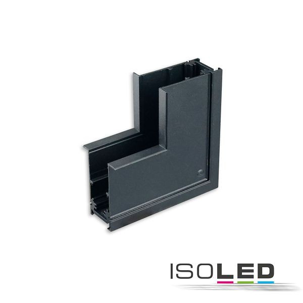 ISOLED Track48 Eckschiene 90° vertikal für Einbauschiene, schwarz, nicht stromführend, 116061