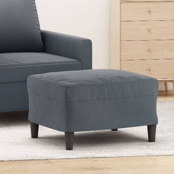 vidaXL Fußhocker Dunkelgrau 60x50x41 cm Samt, gemütlich und stabil, 349294