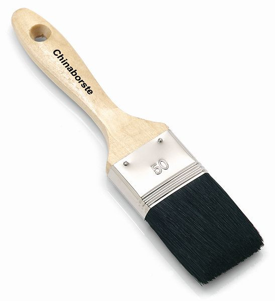 Nölle Maler-Lackierpinsel 10. Stärke 3", schwarze Borstenmischung, 3" = 75 mm, Borstenlänge 60 mm, Zwinge vernickelt, VE: 12 Stück, 55130