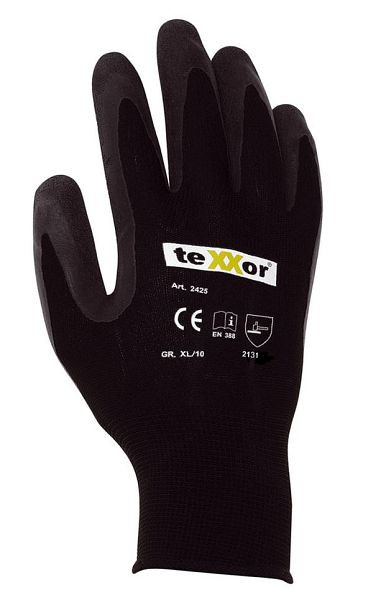 teXXor Polyester-Strickhandschuhe "LATEX BESCHICHTET", Größe: 7, VE: 12 Paar, 2425-7