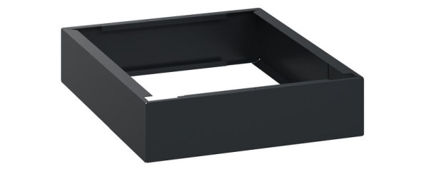 C+P Unterbauten Classic PLUS, C auf 100 mm hohem Sockel, Schwarzgrau, 100 x 400 x 500 mm, Stahl-Sockel, 08000-7000405 S10001