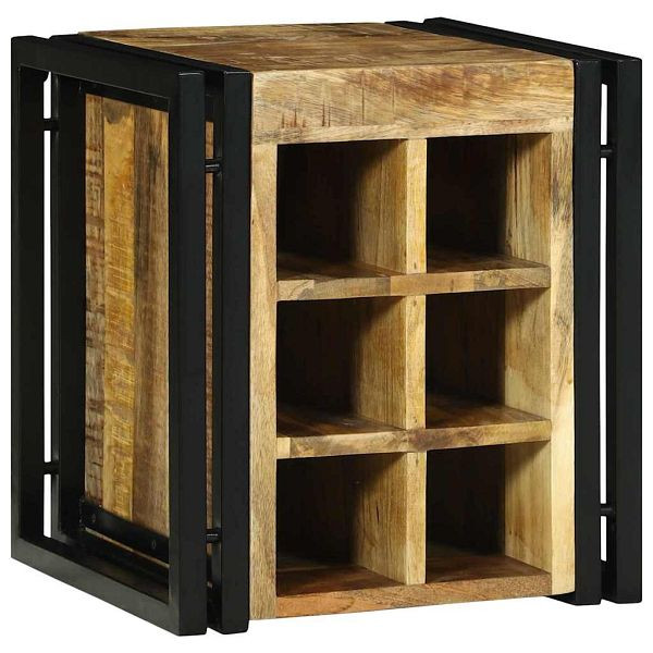 vidaXL Weinregal Braun 34,5 x 35 x 39 cm Massivholz Mango, 4016754