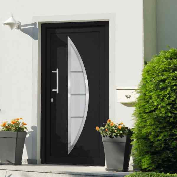 vidaXL Haustür Anthrazit 98x190 cm, Außen anthrazit, innen weiß, 279212