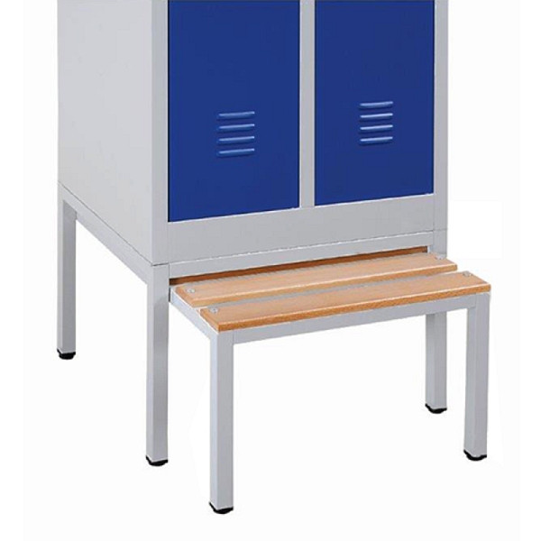 Lüllmann Untergestell mit Sitzbankauszug, Sitzauflagen buche, 400 x 885 x 800 mm, lichtgrau, 524350