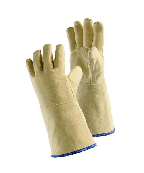 Jutec 5-Fingerhandschuh Aramid 500°C Kontakthitze, schnittfest, gelb 36 cm, H115B236