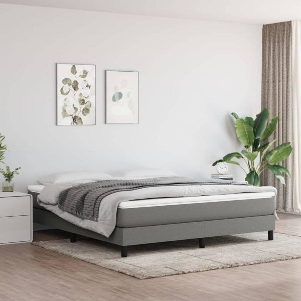 vidaXL Bettgestell Dunkelgrau 180x200 cm Stoff, 3120533