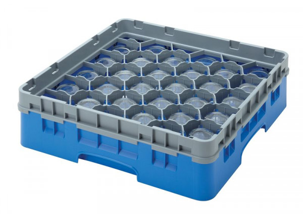Cambro Spülkorb mit 30 Fächer Camrack® 9,2 cm Blau, 30S318168