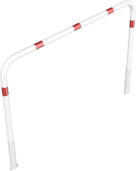 Schake Wegesperren herausnehmbar und drehbar mit Dreikantverschluss ohne Knieholm, feuerverzinkt und weiß beschichtet, Gesamtbreite: 2000 mm, 465_20FB