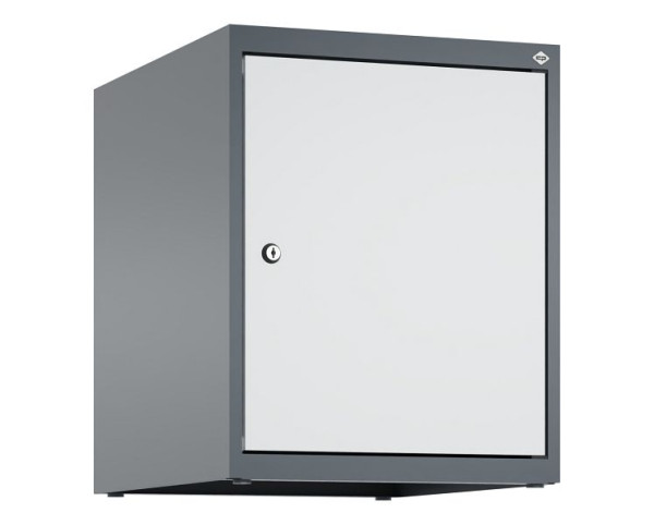 C+P Schrankaufsatz Classic PLUS, Aufsatzschrank, 7016/7035, Zylinderschloss, 500x400x500mm, 1 Abteil, 080090-12 S10028