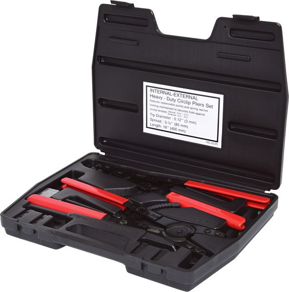 KS Tools Sicherungszangen-Satz mit Ratschenfunktion, 14-teilig, 500.1300