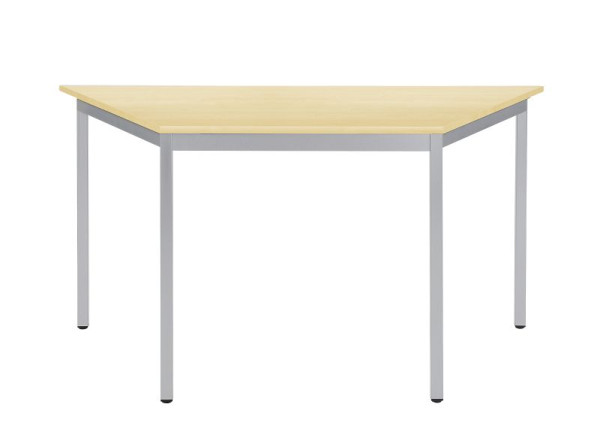 Bisley MULTI Desking Mehrzwecktisch, Trapez 19 mm, Dekor MP ahorn, Gestell aluminium, H 740 x B 1400 x T 700 mm, MTT1407MP300