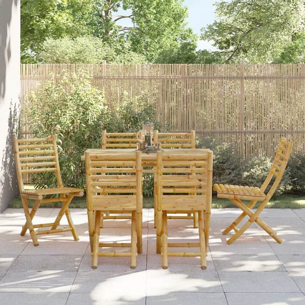 vidaXL Gartenstühle 6 Stück Klappbar 43x54x88 cm Bambus, 3278518