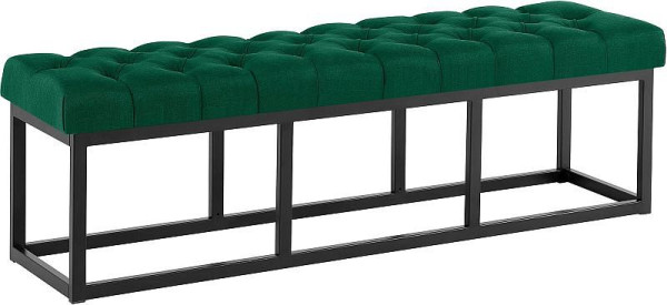 CLP Sitzbank Amun Stoff Schwarz 150 cm, grün, 307231