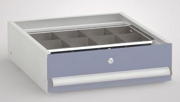 KLW Fachteiler für Werkzeugschieber, verzinkt (Trennbleche) 1 x längs, 1 x quer, 45 mm hoch passend für Werkzeugschieber SEA-SB-L, SEA-SB-4F-TB