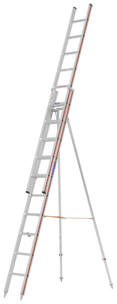 HYMER Obstbaumleiter, zweiteilig nach DIN 68363, 2x10 Sprossen, Länge eingefahren 3,12 m / ausgefahren 5,35 m, 305020