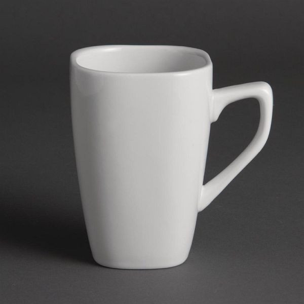 Olympia Whiteware viereckige Kaffeebecher 28,4cl, VE: 12 Stück, Y108