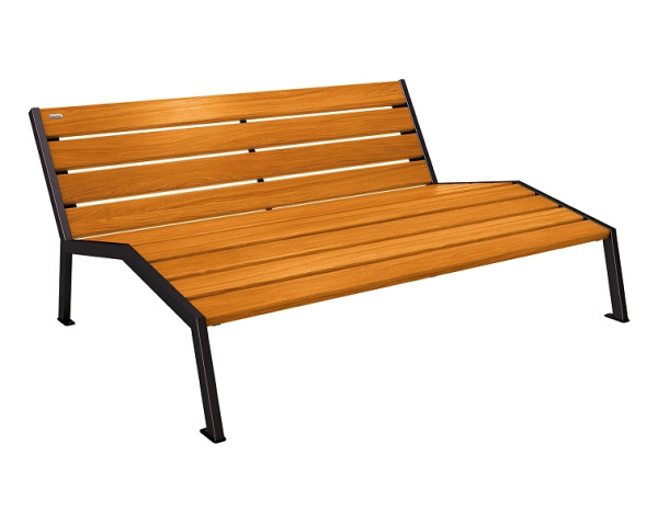 Procity Liegestuhl Silaos 1800 mm, Ohne Armlehne, Holz & Stahl, helle Eiche/RAL 9005, 209660.9005.CHEC