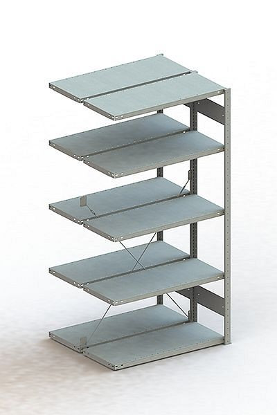 Meta S3 Steckregal CLIP 100 DAR 2000x1000x400 mm, verzinkt, Bodenanzahl: 2 x 5, 200180778