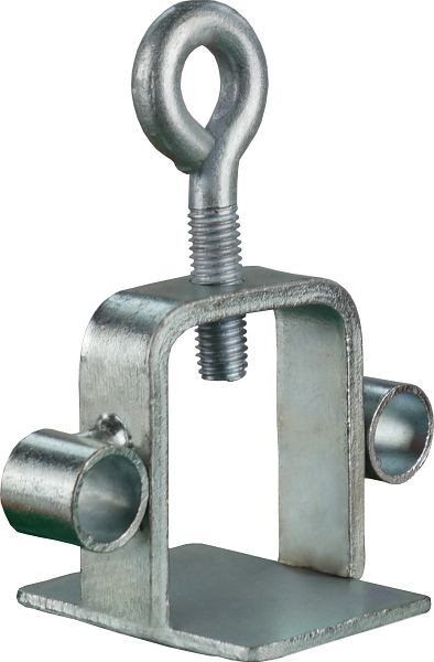 Schake Schilderklemme, verzinkt, mit Ösen, für 40 x 40 mm / Ø 42 mm Schaftrohr, 31312