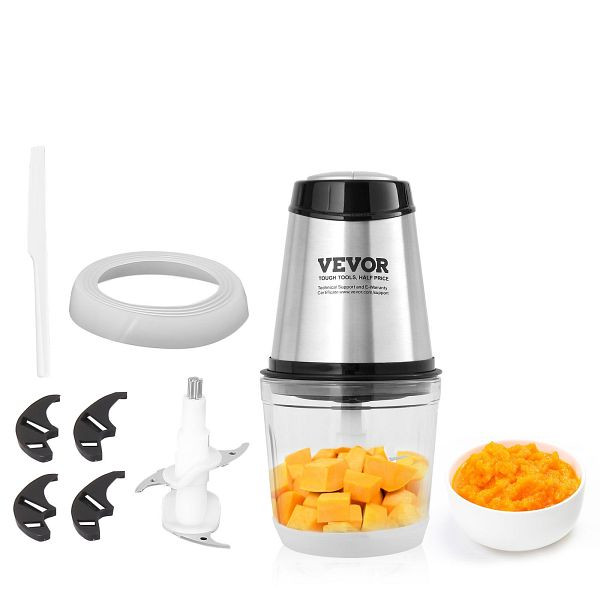 VEVOR Elektrische Küchenmaschine Fleischwolf 400 W, Multifunkitonal Zerkleinerer, 600 ml, DMCJRJJL0000DETAVV2