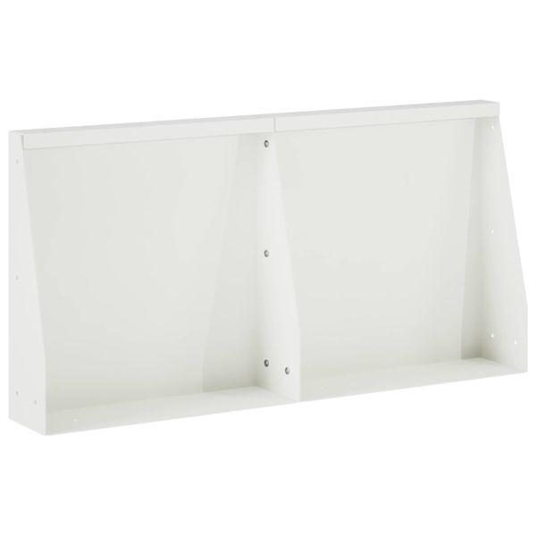 vidaXL Stützmauer 2-teilig 40 x 12 x 40 cm Stahl Weiß, 8015249