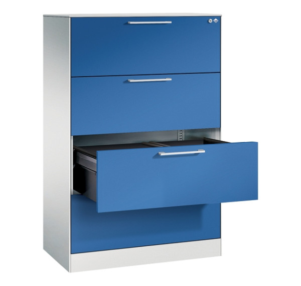 C+P Hängeregistraturschrank Asisto, H1310xB800xT435mm, 7035/5010, 146023-412 S10192