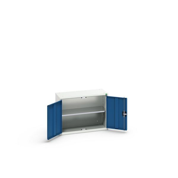 bott verso Economy Schrank, mit 1 Fachboden, BxTxH: 800 x 350 x 600 mm, Lichtgrau / Enzianblau, 16929101.11