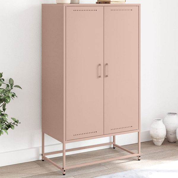 vidaXL Highboard Rosa 68,5x38,5x123,5 cm Stahl, Top-Qualität, 846495
