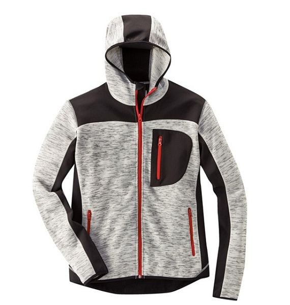 Scheibler Professional Strickjacke, grau-meliert/schwarz, Größe: M, 8474-M