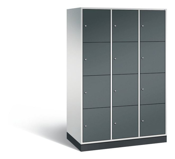 C+P XL-Schließfachschrank Intro, 12 Fächer, H1950B1220T590 mm, Grau/Anthrazit, 8470-303 S10115