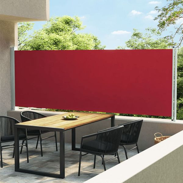 vidaXL Seitenmarkise Ausziehbar 160x600 cm Rot, 317961, 8720286770245