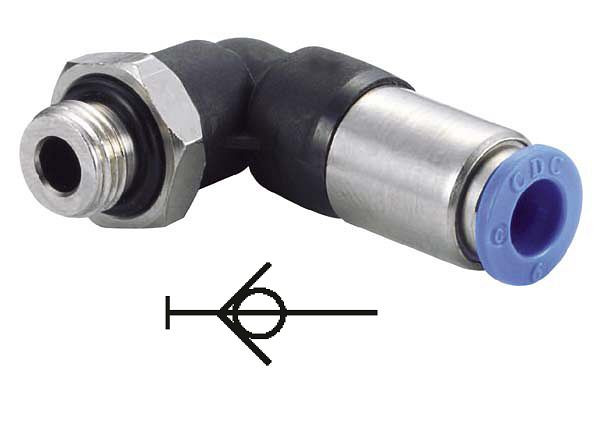 timmer B-SWEd-12-1/2-KU, Selbstsperrende Winkel-Einschraubverschraubung zylindrisch, Gewinde-Ø: 1/2", VE: 5 Stück, 03170229