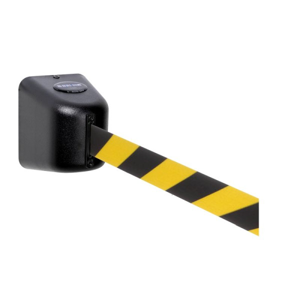 Stein HGS Wandgurtkassette -P-Line Future-, schwarz/gelb diagonal (schraffiert), magnetisch, Gurtlänge: 8 m, 12853-sg02