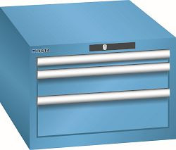 LISTA Schubladenschrank 27x36E (BxTxH) 564x725x383mm AUTO Lock, Lichtblau, 3 Schubladen, 14.437.010.A