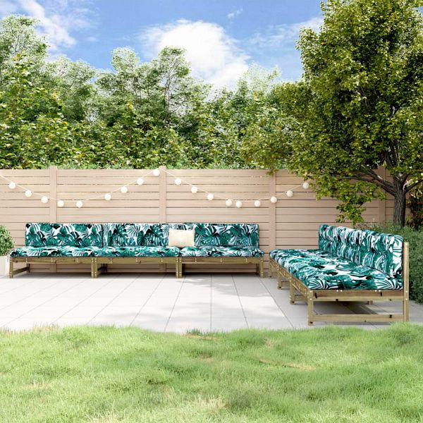 vidaXL 6-teilig Garten-Lounge-Set Imprägniertes Kiefernholz, 3186612