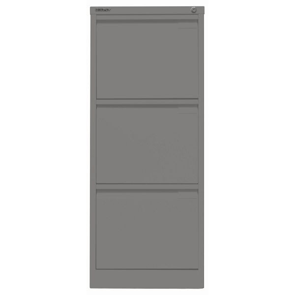 Bisley Hängeregistraturschrank, einbahnig, 3 HR-Schubladen, 649 slate, 3633649