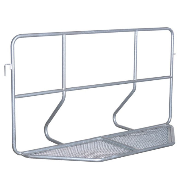 Stein HGS Absperrgitter -Police L- aus Stahl, Länge 2100 mm, mit Auftrittplatte, starre Ausführung, 419.013