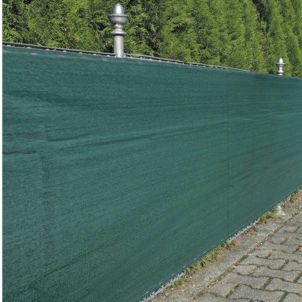 NOOR Zaunblende Sichtschutz Profiware grün 250g/m² geöst, Größe etwa 2 x 25m, 0268-2