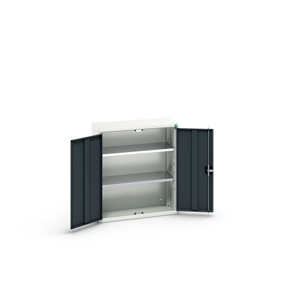 bott verso Flügeltürschrank, mit 2 Fachböden, BxTxH: 800 x 350 x 900 mm, Lichtgrau / Anthrazitgrau, 16926111.19
