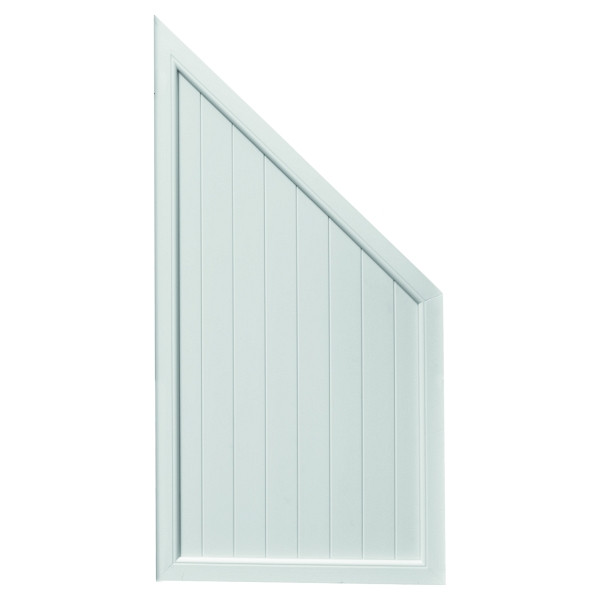 T&J TRENDLINE-KS-Sichtschutz ECKE, 90 x 180/90 cm, weiß, RECHTS, Rahmen 50/70 mm, Füllung 17/200 mm, 45204
