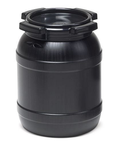 DENIOS Weithalsfass WH-UV 6, mit UV-Schutz, 6 Liter, schwarz, 179661