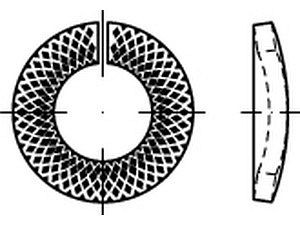 ART 88131 Sperrkantringe Federstahl VSKZ 10 Zinklammellenüberzug VE=S (500 Stück)